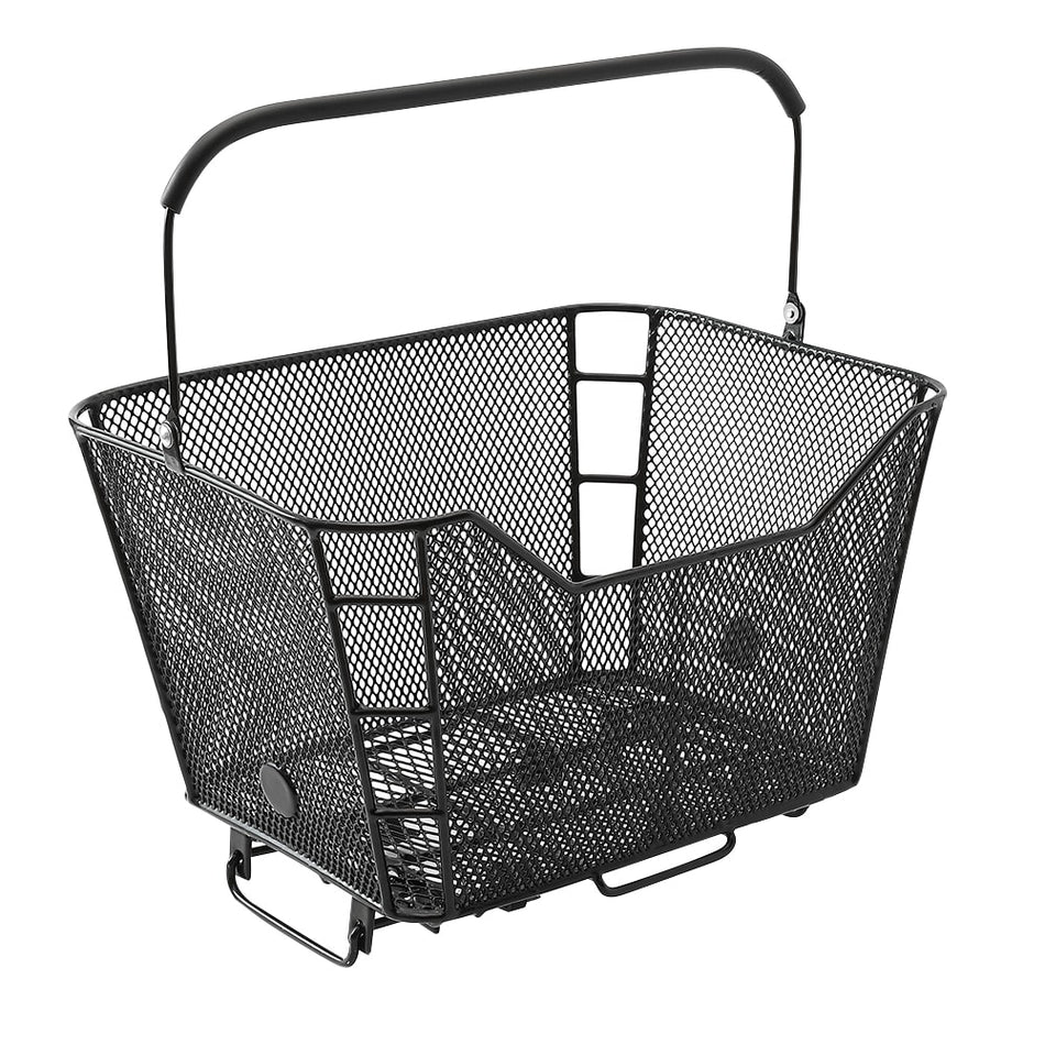 Rear Basket 40x38x26cm Quick Release in Steel Black