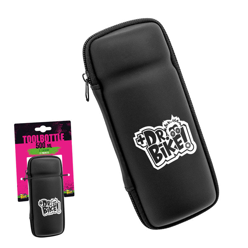 DR.BIKE 500ml Soft Carrier with Side Zip Black (sold empty)