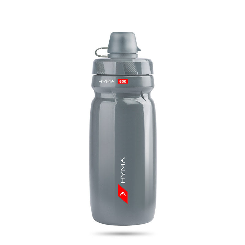 Trinkflasche HYMA 600ml Grau mit Schutzkappe