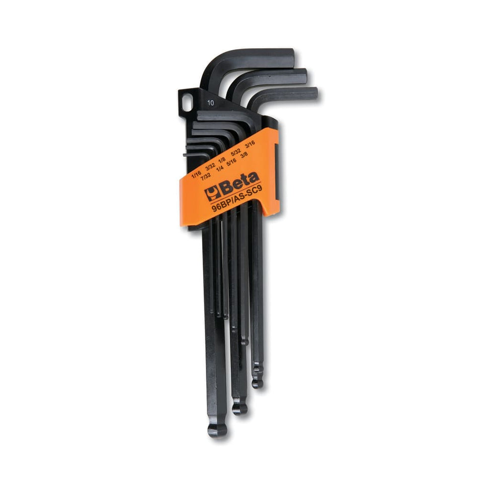 Hex Key Set with Ball End 9PCS from 1.16mm