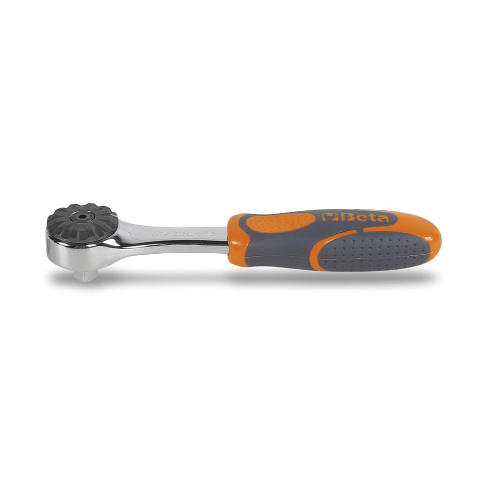 Cricchetto Reversibile 125mm per Bussole 1/4" con 72 Denti - Blister