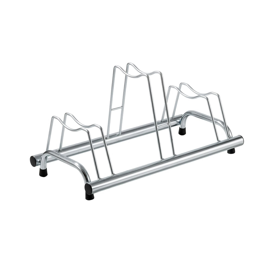 Premium 3-Slot Rack 77x42x41cm in Silver Steel