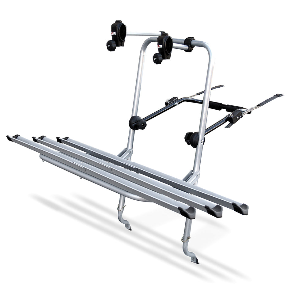 Hinterrad-Fahrradträger LOGIC für 3 Fahrräder aus Stahl Silber