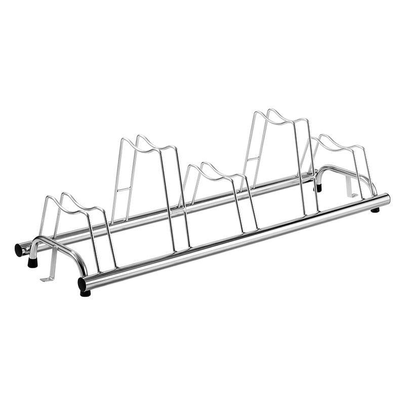 Premium Fahrradständer 5 Plätze 140x42x41cm aus silbernem Stahl mit Halterung