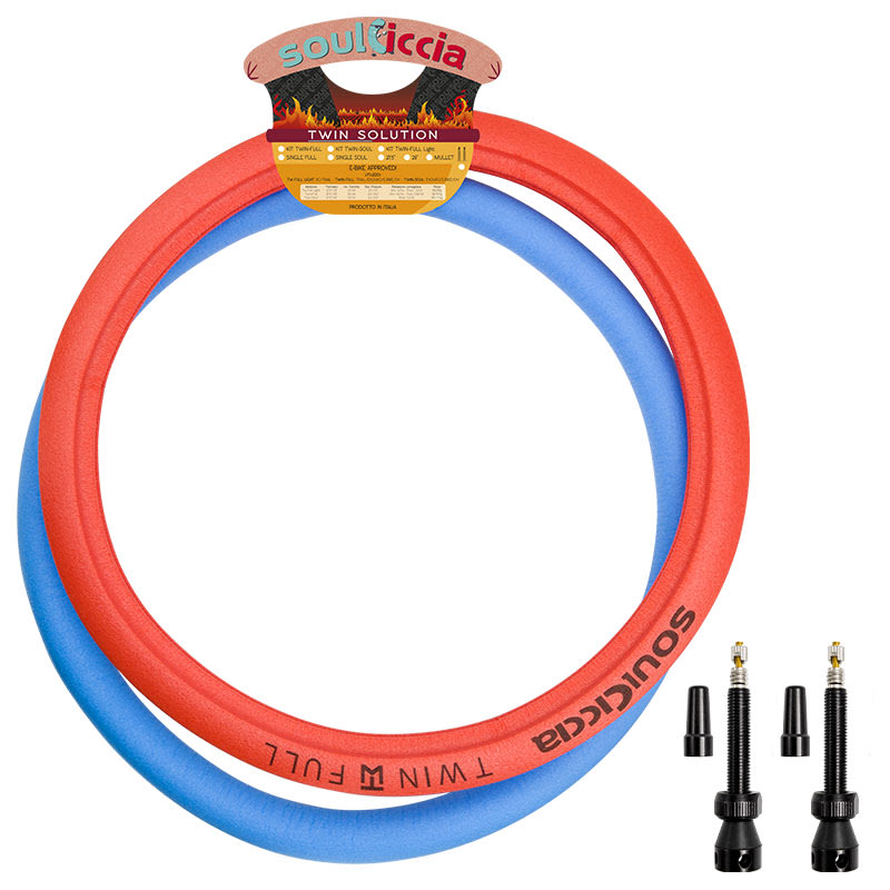 SOULCICCIA (KIT) 27,5"x45mm Twin Full (2 Piezas) + 2 Válvulas TBL