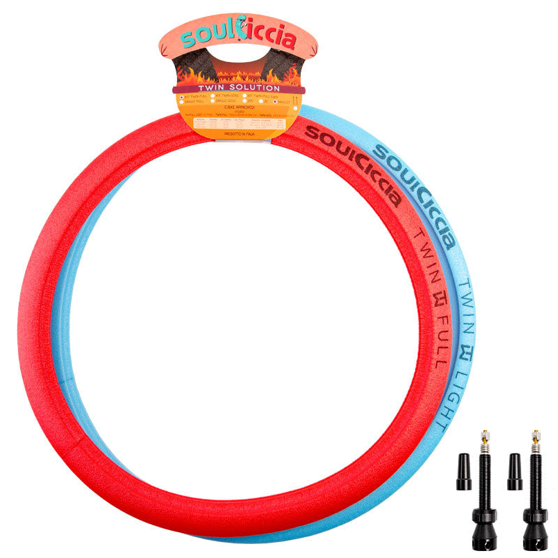 SOULCICCIA (KIT) 27,5"x43mm Twin Full+Light (2 Piezas) + 2 Válvulas TBL