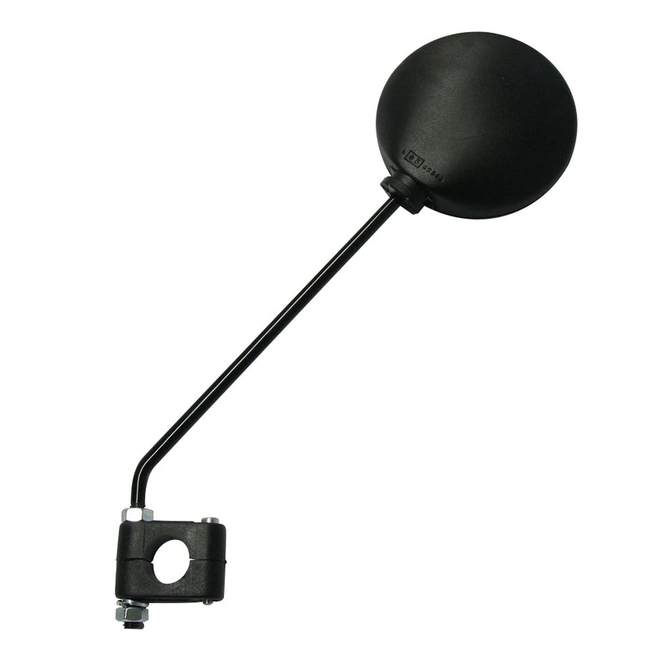 Runder Schwenkspiegel - Durchmesser: 10cm und Arm: 19cm Schwarz