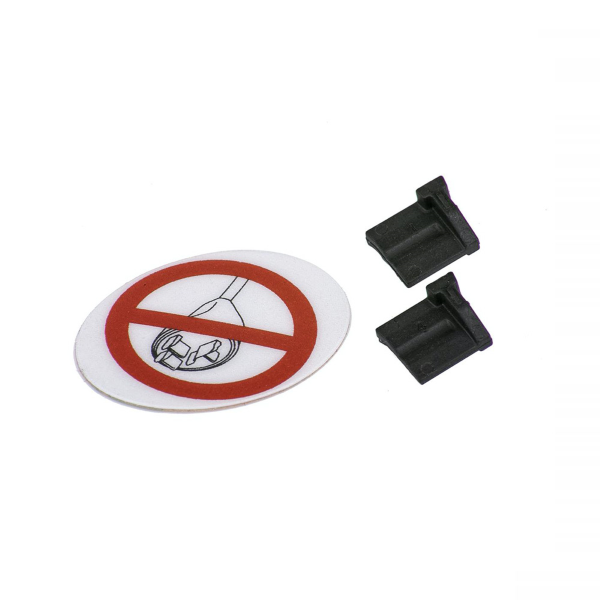 Bosch - Kit bouchons aveugles pour prise de courant, 2 bouchons aveugles et 1 étiquette adhésive pour la fermeture des prises de courant non utilisées de l'eBike