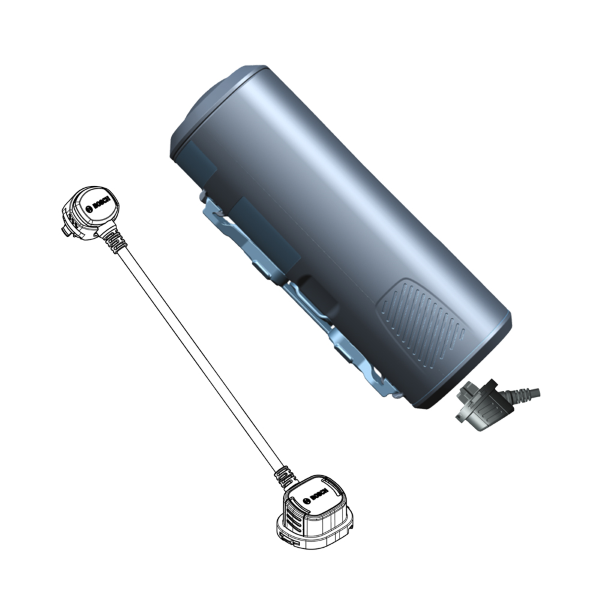 Bosch - PowerMore Kabel, Kabelverlegung vom Batteriehalter weg gerichtet