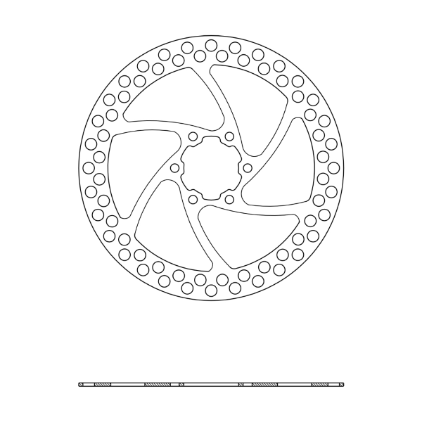 Ferodo Bici - Tarcza 6-otworowa ZAOKRĄGLONA GRUBOŚĆ 1,8 MM