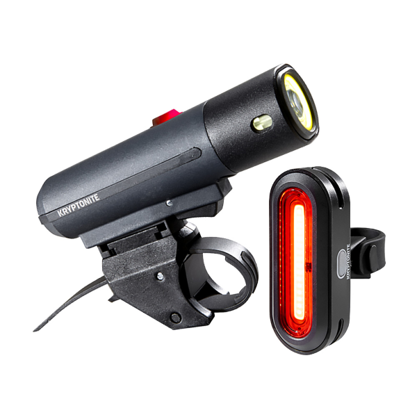 Kryptonite - Kit de luces ALLEY F-650 (650 lúmenes) + AVENUE R-50 COB - negro
