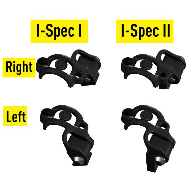 Magura - Coppia collarini di serraggio Shiftmix 1+2 - Leva cambio Shimano I-Spec 1 e 2 (I-spec 2 solo XTR e XT), coppia dx e sx, colore nero