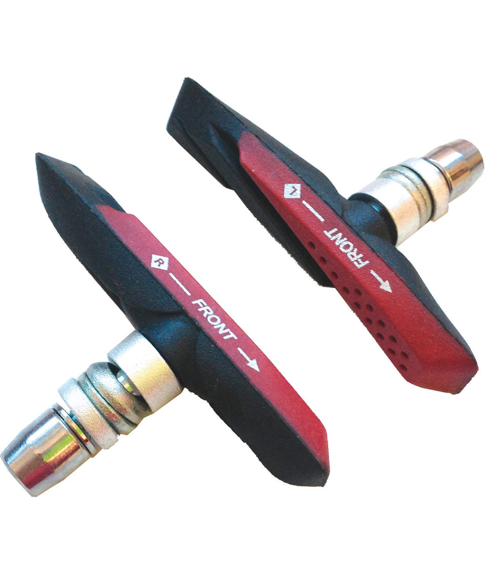 Eleven MTB Bremsbeläge 72mm V-Brake schwarz/rot Doppelmischung