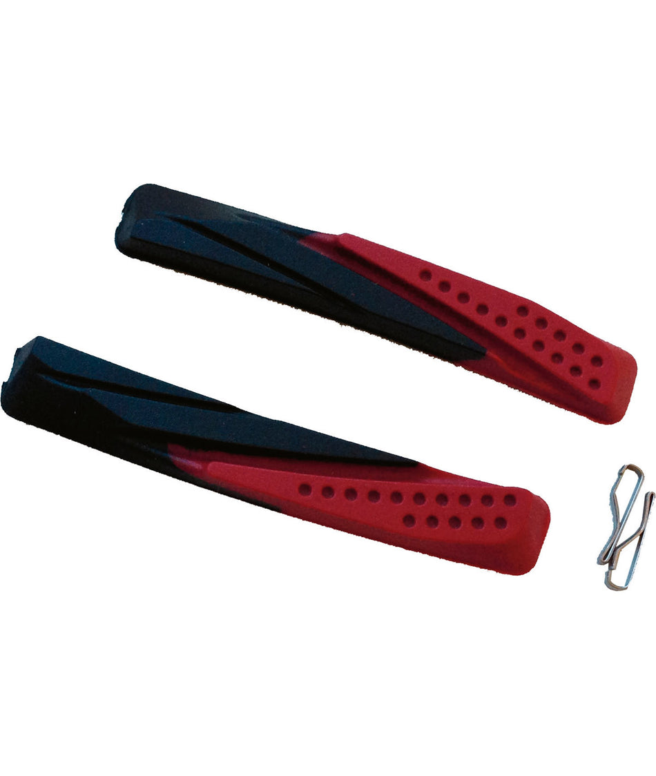 Ersatz MTB Bremsbeläge 72mm V-Brake schwarz/rot Doppelmischung