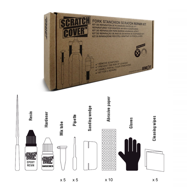 Sendhit - Kit de reparación barras Scratch cover Transparente