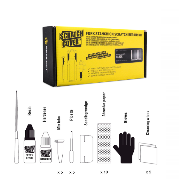 Sendhit - Kit de reparación barras Scratch cover Color negro