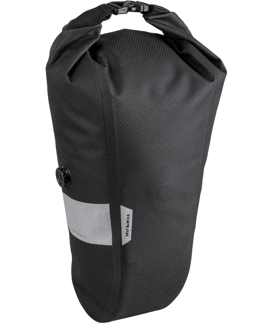 Bolsa lateral delantera Topeak QR Fork Drybag (5,8L) impermeable negra con sistema Quickclick