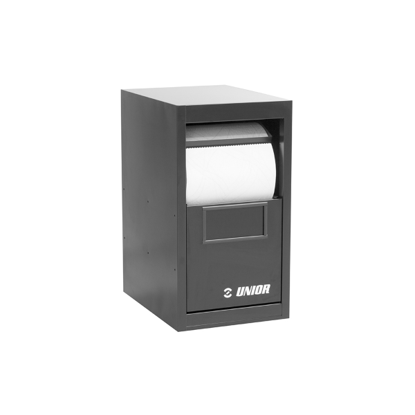 Unior - Papierrollenhalter und Abfalleimer 990BIN-BLACK für modulares Werkbank-System - Schwarz