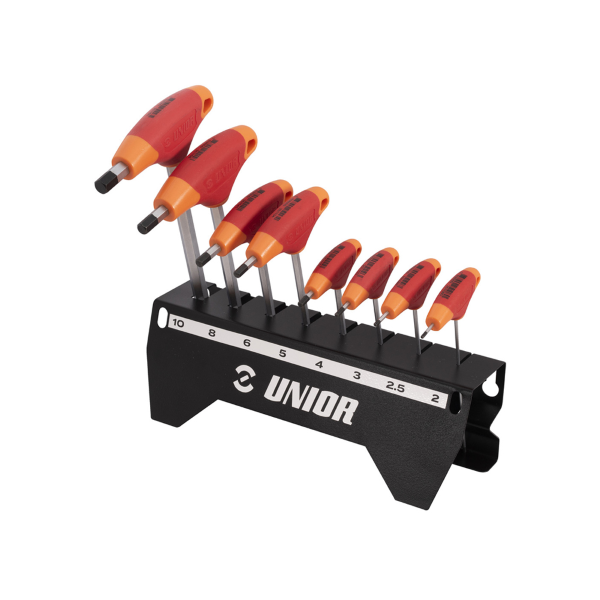 Unior - Inbusschlüssel-Set mit T-Griff 193HX-US.1 mit Halter - 2-10 mm