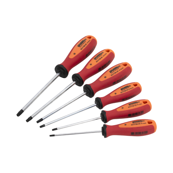 Unior - Torx-Schraubendreher-Set mit Sicherheitsprofil und Loch 621/1TBICB6-US - T10-T31