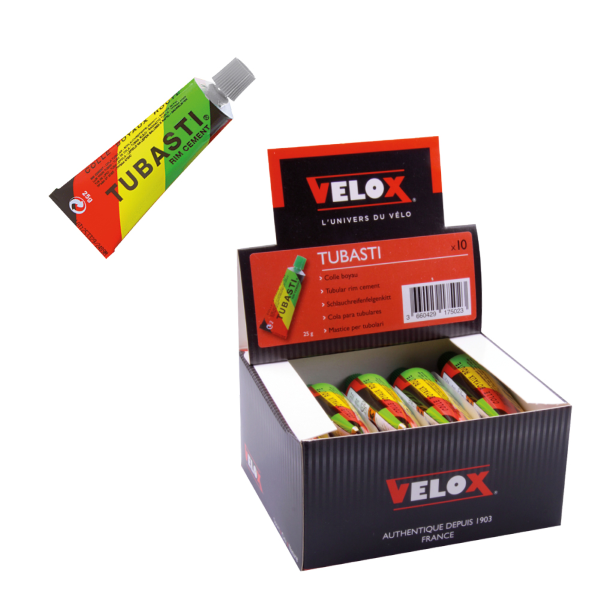 Velox - Caja expositor de 10 tubos de masilla TUBASTI 25gr.