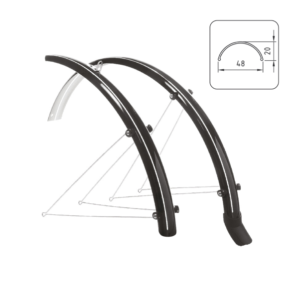 Wag - POLYCARBONAT Schutzblech-Kit mit Spritzschutz