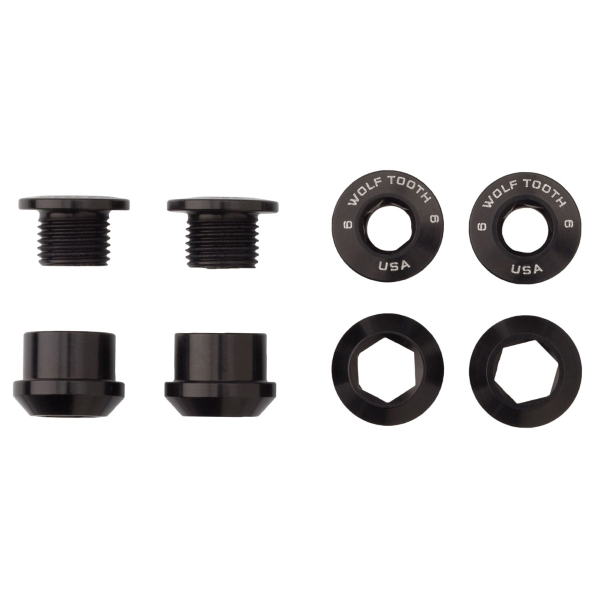 Wolftooth - Kit tornillos y tuercas coronas 4pz 6mm M8x0,75.