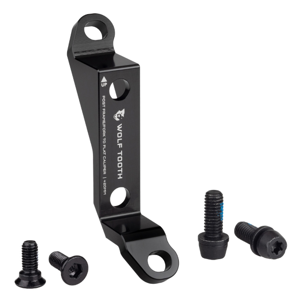 Wolftooth - Adattatore freno a disco da PM a FM - Nero, anteriore da 140 a 160 mm / 160 a 180 mm / da 180 a 200 mm, posteriore da 140 a 160 mm / da 160 a 180 mm / da 180 a 200 mm