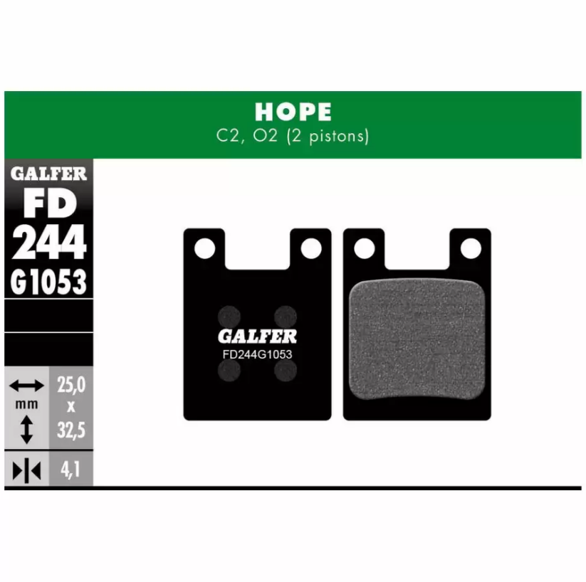 Galfer FD244G1053 Bremsbeläge für Hop C2,O2-2 Kolben